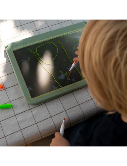 KIDYWOLF: Tablet ζωγραφικής με φως, 2 όψεων με οθόνη LΕD & μαυροπίνακα
