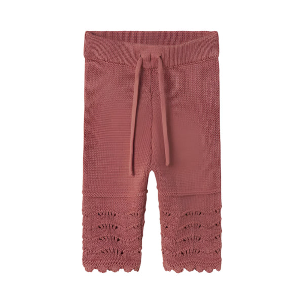 Lil' Atelier Knitted Pants Withered Rose