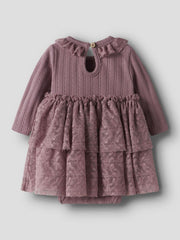 Lil' Atelier Βρεφικό Φόρεμα με Κορμάκι από Οργανικό Βαμβάκι – Nostalgia Rose
