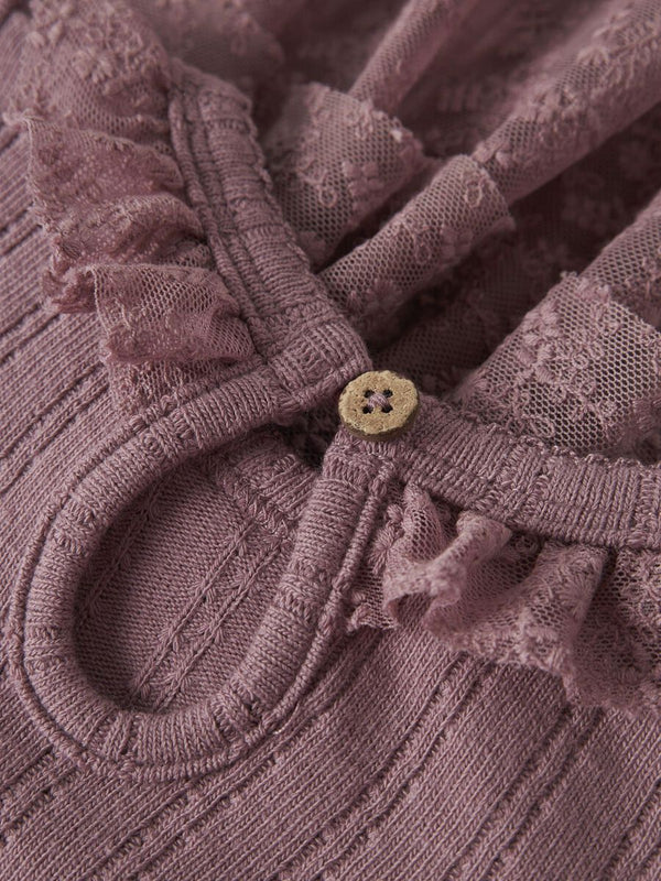 Lil' Atelier Βρεφικό Φόρεμα με Κορμάκι από Οργανικό Βαμβάκι – Nostalgia Rose