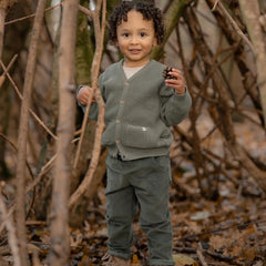 LITTLE DUTCH. Ζακέτα πλεκτή Forest Green