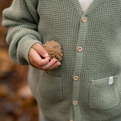 LITTLE DUTCH. Ζακέτα πλεκτή Forest Green