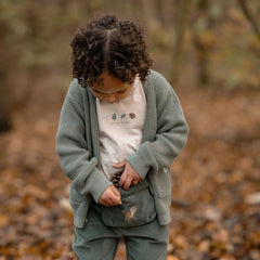 LITTLE DUTCH. Ζακέτα πλεκτή Forest Green