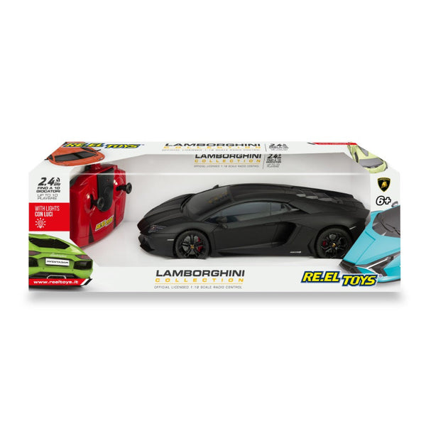 Lamborghini Aventador Coupe - Orange/Black/Green - Scale 1:18