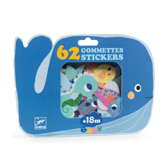 Djeco 62 Large Stickers "Sea Animals"