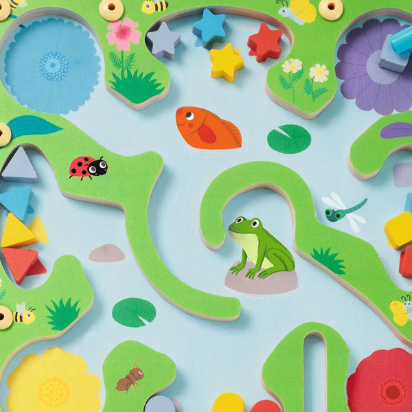 Djeco Μαγνητικός Λαβύρινθος Χρωμάτων και Σχημάτων "Βάτραχος"