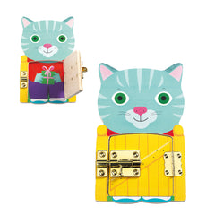 Djeco Eκπαιδ. παιχνίδι Μαθαίνω να ανοιγοκλείνω κλειδαριές Ζωάκια