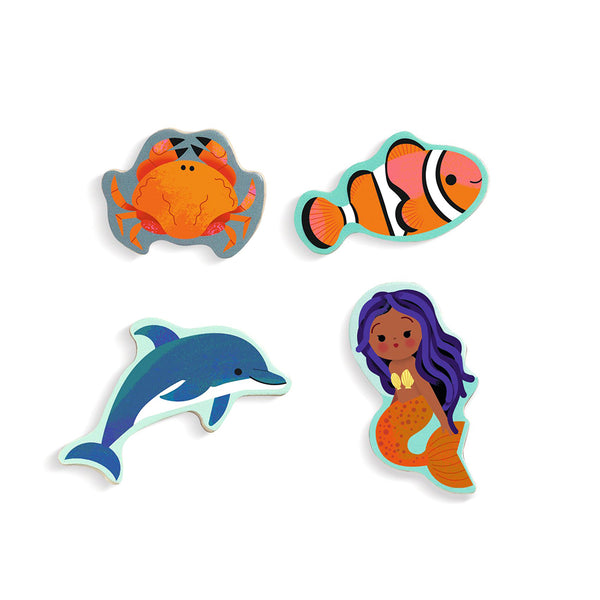 Djeco Ξύλινα σφηνώματα με 22 τεμάχια "Γοργόνες"