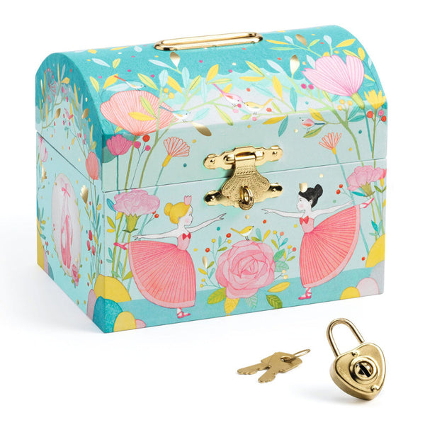 Djeco Wooden piggy bank with lock "Ballerina"