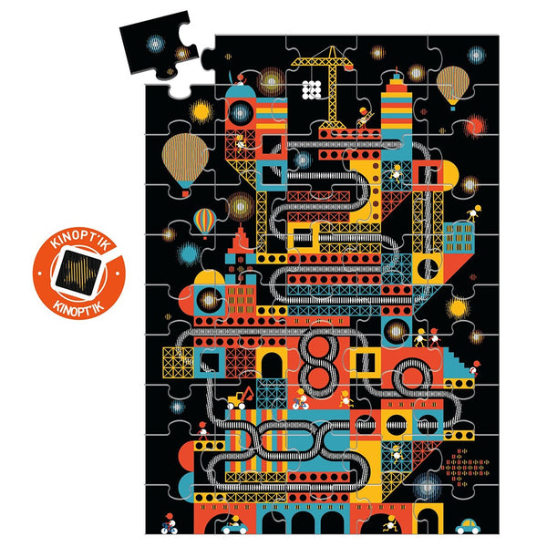 Djeco Twist Puzzle with motion effects The city that never sleeps 100pcs.