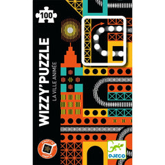 Djeco Twist Puzzle with motion effects The city that never sleeps 100pcs.