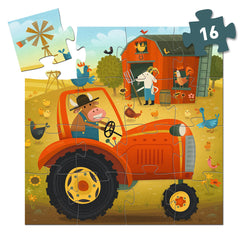 Djeco puzzle 16 pcs. "Tractor"