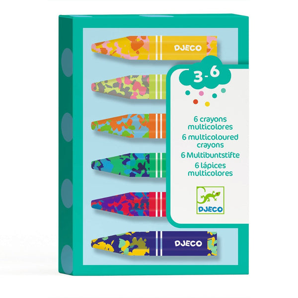 Djeco 6 colorful crayons