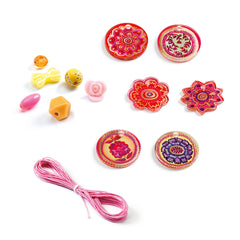 Djeco making jewelry with various beads Flowers