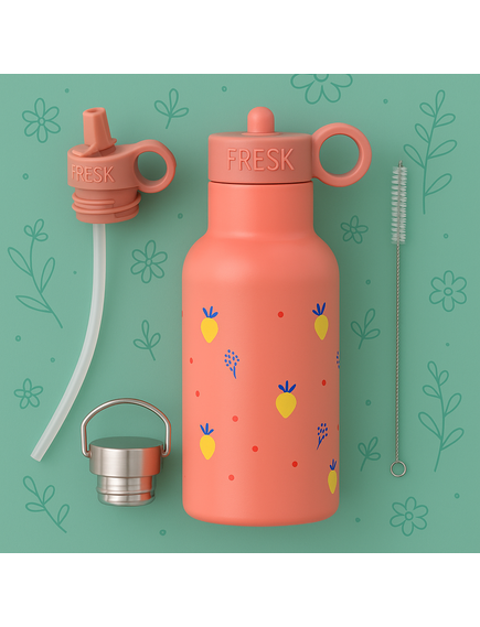 Fresk: Θερμός με καλαμάκι & διπλό τοίχωμα από ανοξείδωτο ατσάλι / 350ml - Summer Fruit