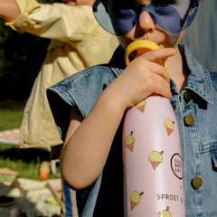 COOL BOTTLES. Ανοξείδωτο παιδικό μπουκάλι Pink Scoop 350ml