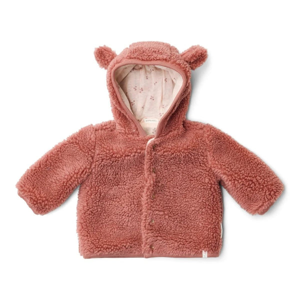 LITTLE DUTCH Βρεφική ζακέτα Teddy Pink Blush