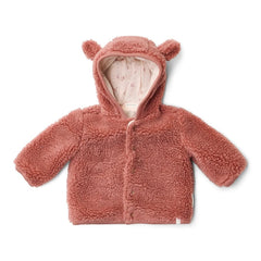 LITTLE DUTCH Βρεφική ζακέτα Teddy Pink Blush