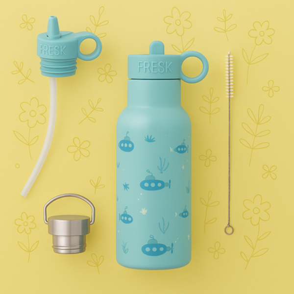 Fresk: Θερμός με καλαμάκι από ανοξείδωτο ατσάλι 500ml - Submarine