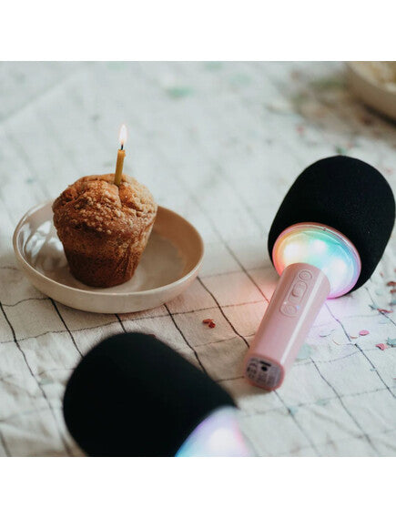 KIDYWOLF: Rechargeable Karaoke Microphone with Light &amp; Bluetooth - Choose Color