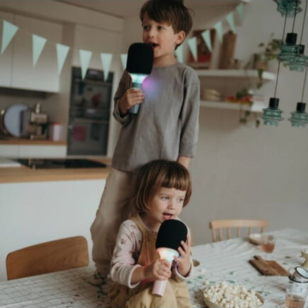 KIDYWOLF: Rechargeable Karaoke Microphone with Light &amp; Bluetooth - Choose Color