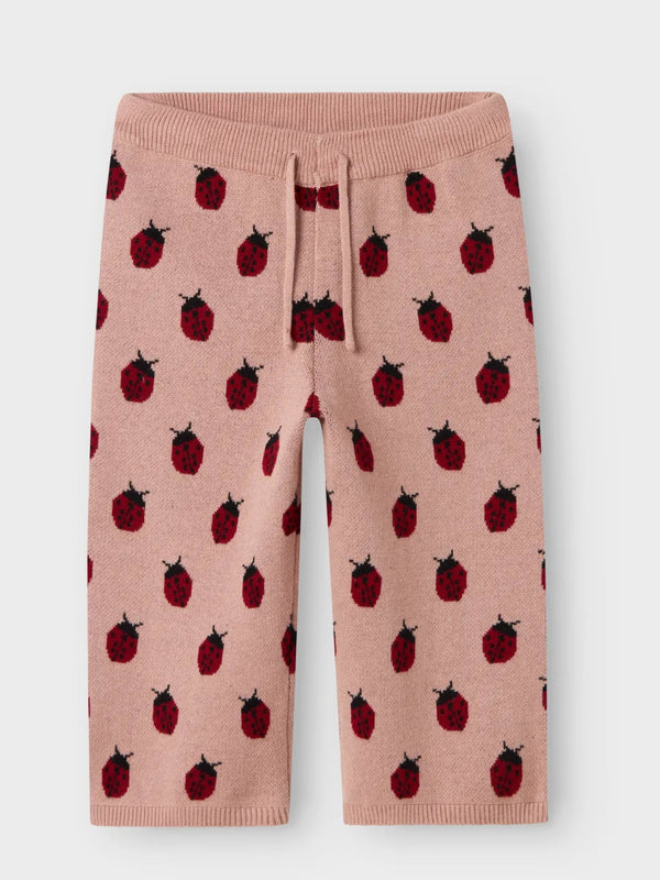 Lil' Atelier Knitted pants Misty Rose