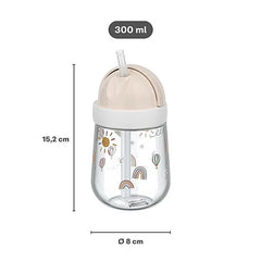 LITTLE DUTCH. Educational cup with straw 300 ml - Forest Friends 