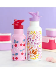 A Little Lovely Company Βρεφικά & Παιδικά Ποτηράκια A Little Lovely Company: Μπουκάλι με διπλό τοίχωμα από ανοξείδωτο ατσάλι 350ml - Cherries