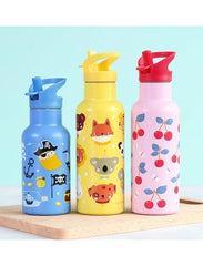 A Little Lovely Company Βρεφικά & Παιδικά Ποτηράκια A Little Lovely Company: Μπουκάλι με διπλό τοίχωμα από ανοξείδωτο ατσάλι 350ml - Cherries