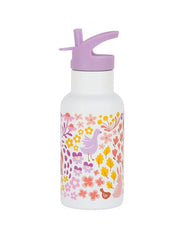 A Little Lovely Company Βρεφικά & Παιδικά Ποτηράκια A Little Lovely Company: Μπουκάλι με διπλό τοίχωμα από ανοξείδωτο ατσάλι 350ml - Flower Garden