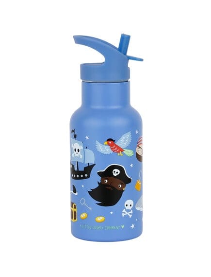 A Little Lovely Company Βρεφικά & Παιδικά Ποτηράκια A Little Lovely Company: Μπουκάλι με διπλό τοίχωμα από ανοξείδωτο ατσάλι 350ml - Pirates