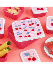 A Little Lovely Company Παιδικά Δοχεία Φαγητού A little lovely company: Σετ 4 δοχεία φαγητού Lunch & Snack Box -Cherries