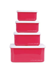 A Little Lovely Company Παιδικά Δοχεία Φαγητού A little lovely company: Σετ 4 δοχεία φαγητού Lunch & Snack Box -Cherries