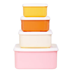 A Little Lovely Company Παιδικά Δοχεία Φαγητού A little lovely company: Σετ 4 δοχεία φαγητού Lunch & Snack Box Rainbows