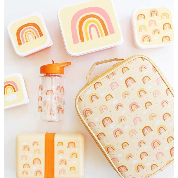 A Little Lovely Company Παιδικά Δοχεία Φαγητού A little lovely company: Σετ 4 δοχεία φαγητού Lunch & Snack Box Rainbows