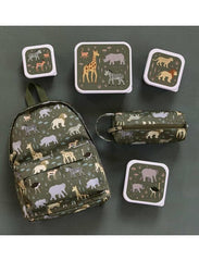 A Little Lovely Company Παιδικά Δοχεία Φαγητού A little lovely company Σετ 4 δοχεία φαγητού Lunch & Snack Box Savanna