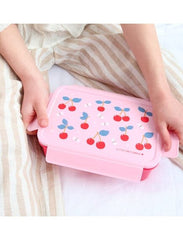 A Little Lovely Company Παιδικά Δοχεία Φαγητού A little lovely company: Δοχείο φαγητού Bento με χωρίσματα- 1,2 L- Cherries