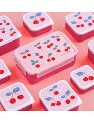 A Little Lovely Company Παιδικά Δοχεία Φαγητού A little lovely company: Δοχείο φαγητού Bento με χωρίσματα- 1,2 L- Cherries