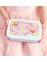 A Little Lovely Company Παιδικά Δοχεία Φαγητού A little lovely company: Δοχείο φαγητού Bento με χωρίσματα- 1,2 L- Flower garden