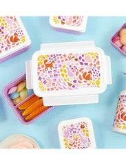 A Little Lovely Company Παιδικά Δοχεία Φαγητού A little lovely company: Δοχείο φαγητού Bento με χωρίσματα- 1,2 L- Flower garden