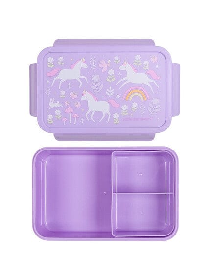 A Little Lovely Company Παιδικά Δοχεία Φαγητού A little lovely company: Δοχείο φαγητού Bento με χωρίσματα- 1,2 L- Unicorn Dreams