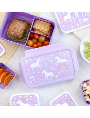 A Little Lovely Company Παιδικά Δοχεία Φαγητού A little lovely company: Δοχείο φαγητού Bento με χωρίσματα- 1,2 L- Unicorn Dreams