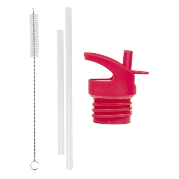 A Little Lovely Company Βρεφικά & Παιδικά Ποτηράκια A Little Lovely Company: Σετ καπάκι, καλαμάκι και βουρτσάκι -Cherries