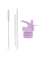 A Little Lovely Company Βρεφικά & Παιδικά Ποτηράκια A Little Lovely Company: Σετ καπάκι, καλαμάκι και βουρτσάκι -Flower garden