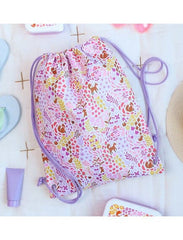 A Little Lovely Company τσάντα ώμου A Little Lovely Company: Tσάντα πλάτης γυμναστηρίου-Flower Garden