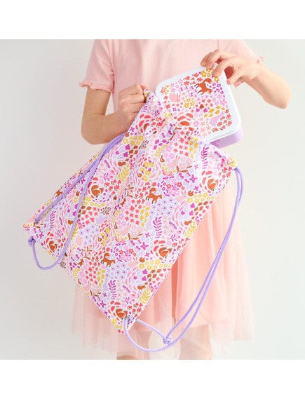 A Little Lovely Company τσάντα ώμου A Little Lovely Company: Tσάντα πλάτης γυμναστηρίου-Flower Garden