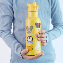 A Little Lovely Company Βρεφικά & Παιδικά Ποτηράκια A Little Lovely Company: XL Μπουκάλι με διπλό τοίχωμα από ανοξείδωτο ατσάλι 500ml - Animal Friends