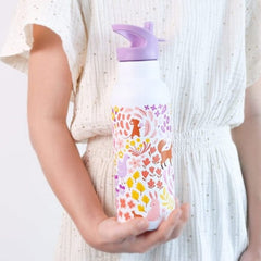 A Little Lovely Company Βρεφικά & Παιδικά Ποτηράκια A Little Lovely Company: XL Μπουκάλι με διπλό τοίχωμα από ανοξείδωτο ατσάλι 500ml - Flower garden