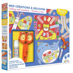 Auzou Ζωγραφική - Καλλιτεχνικά - Παζλ AUZOU Δημιουργικό Σετ Χειροτεχνίας – Κόβω και Δημιουργώ: Ζώα