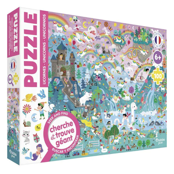 Auzou Ζωγραφική - Καλλιτεχνικά - Παζλ Auzou Παζλ Seek and Find 54 τμχ. Μονόκεροι